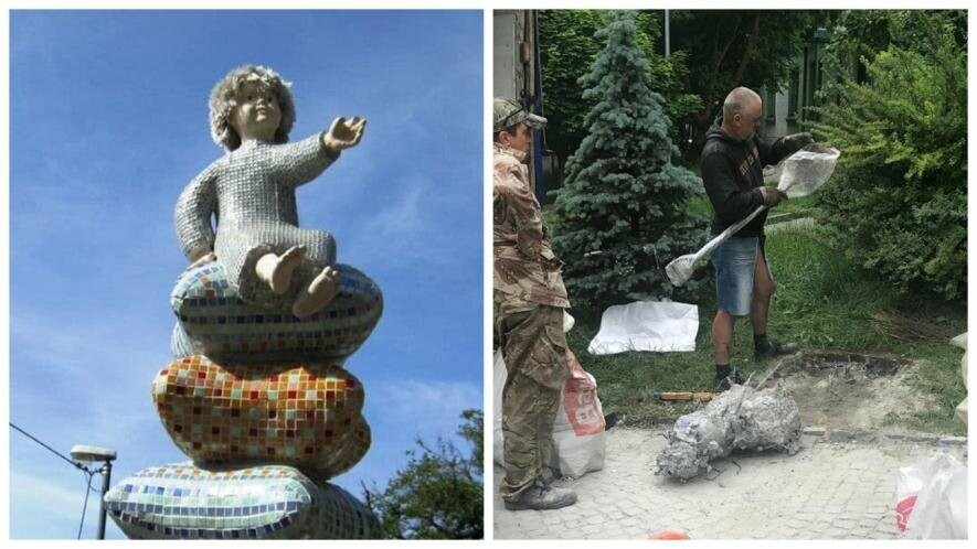 На Пейзажній алеї демонтували скульптуру “Дівчина на подушках”: що буде замість неї, – ФОТО