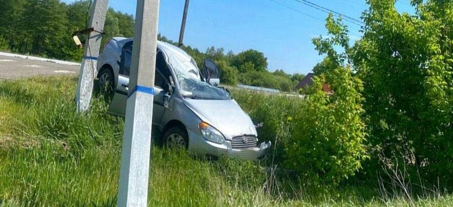 Під Києвом авто влетіло в електроопору: 69-річний водій отримав травми
