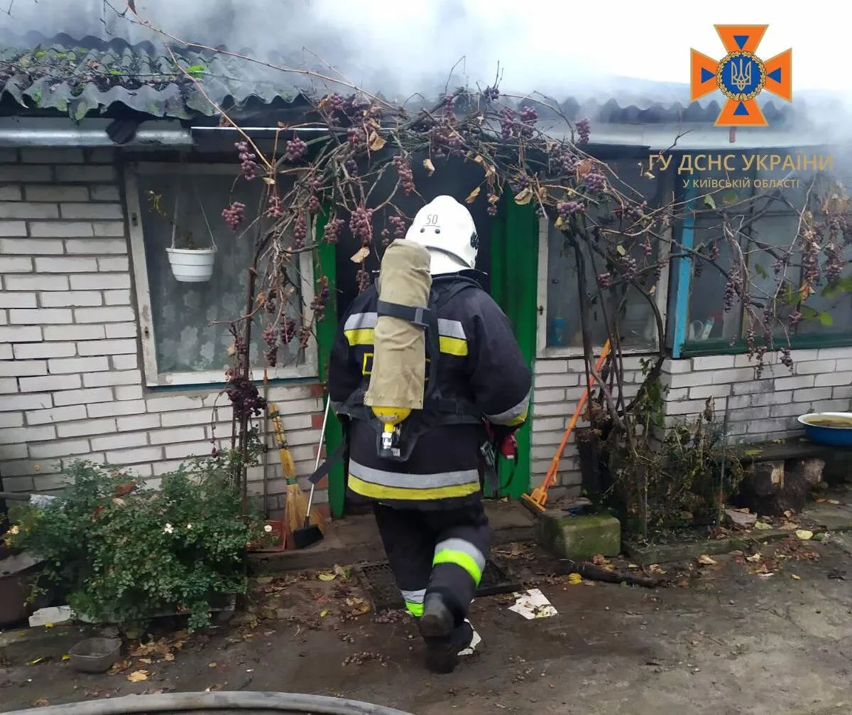 У Київській області під час пожежі загинула пенсіонерка, — ФОТО