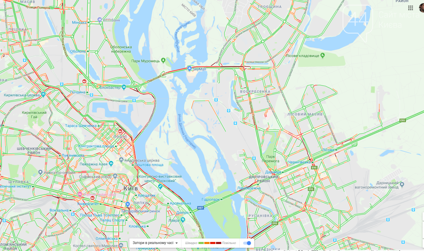 Киев левый берег карта