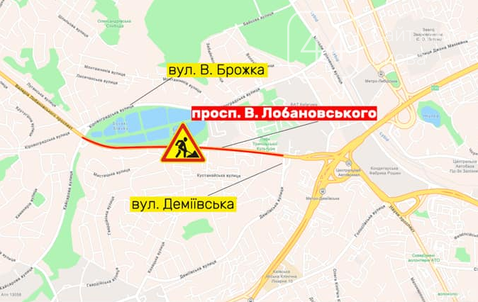 Плановое проведение ремонтных работ до 9 августа Плановое проведение ремонтных работ до 9 августа, Источник: КП "Київавтодор"