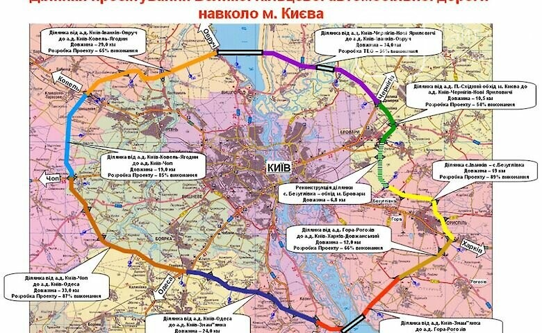 Окружная дорога вокруг Киева: когда закончат проект и что ожидать от него, фото-1