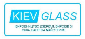 Логотип - KIEVGlass виробляє скло та дзеркало різноманітних форм