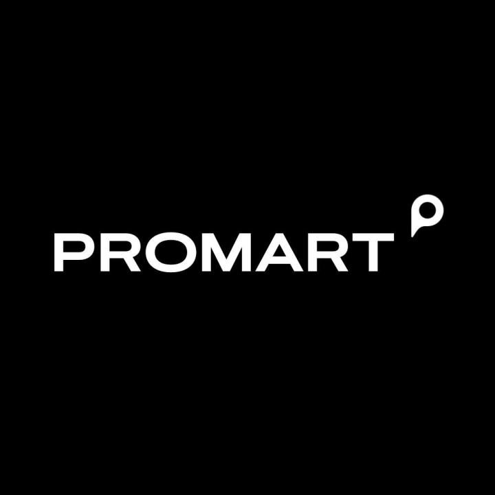 Логотип - PROMART.COM.UA інтернет-магазин cвітильників, розеток та електротоварів