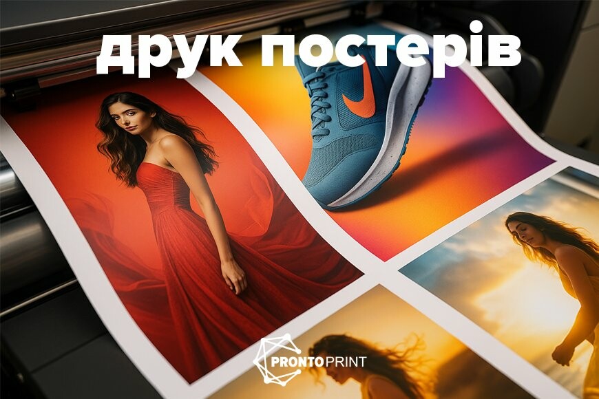 Професійний друк плакатів будь-якого розміру з якісною передачею кольору та широким вибором матеріалів для реклами