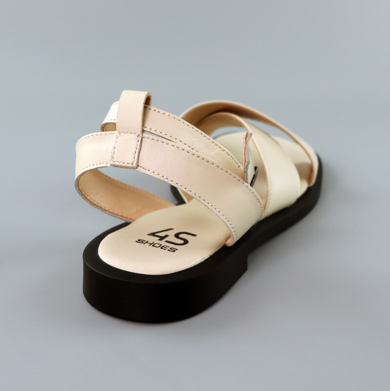 Сандалі жіночі шкіряні 589012 Бежеві - Зображення 4