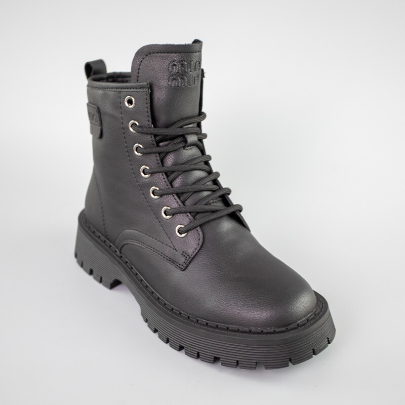 Черевики жіночі шкіряні байка 593369 Чорні - Зображення 1