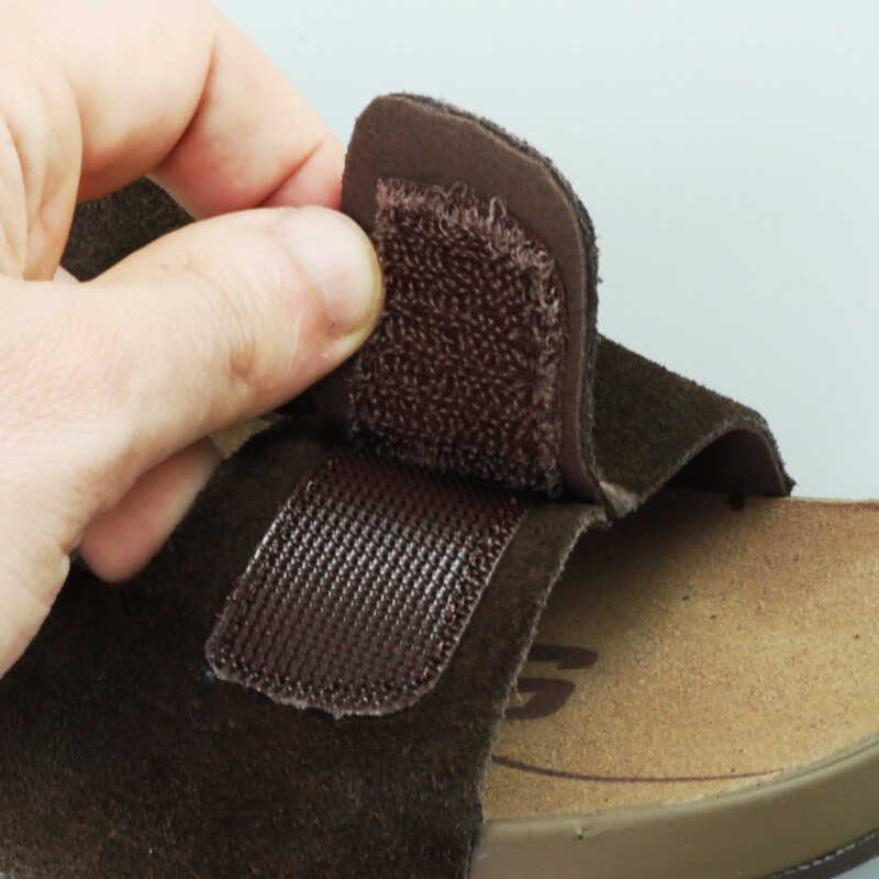Сандалі жіночі на липучці замшеві 595422 Коричневі - Зображення 4