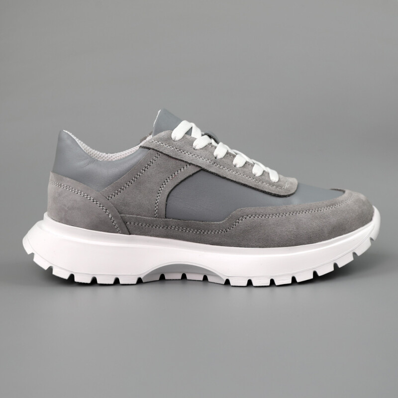 Кросівки жіночі шкіряні 589900 Сірі