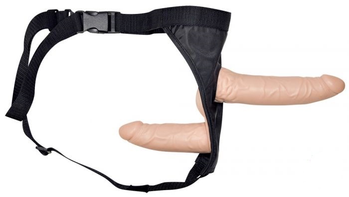 Двойной страпон с трусиками Double Dongs Strap-on, 19 см х 4.6 см