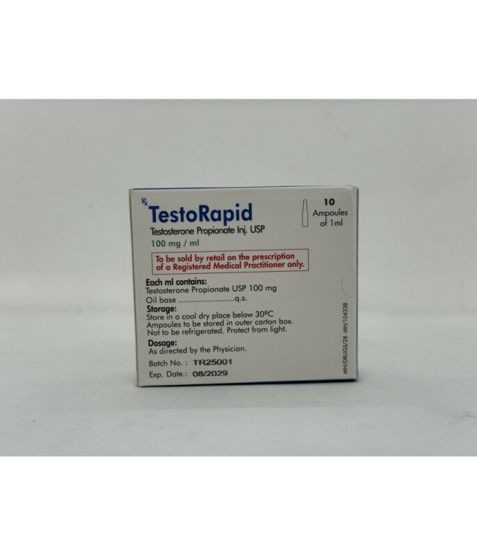Тестостерон TESTO RAPID 5 amp x 100 mg/ml ALPHA PHARMA - Изображение 2