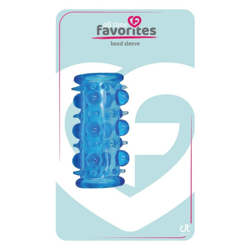 Насадка на пеніс еластична Dreamtoys зі стимулюючими кульками, блакитна, 7.5 х 3 см - Зображення 1