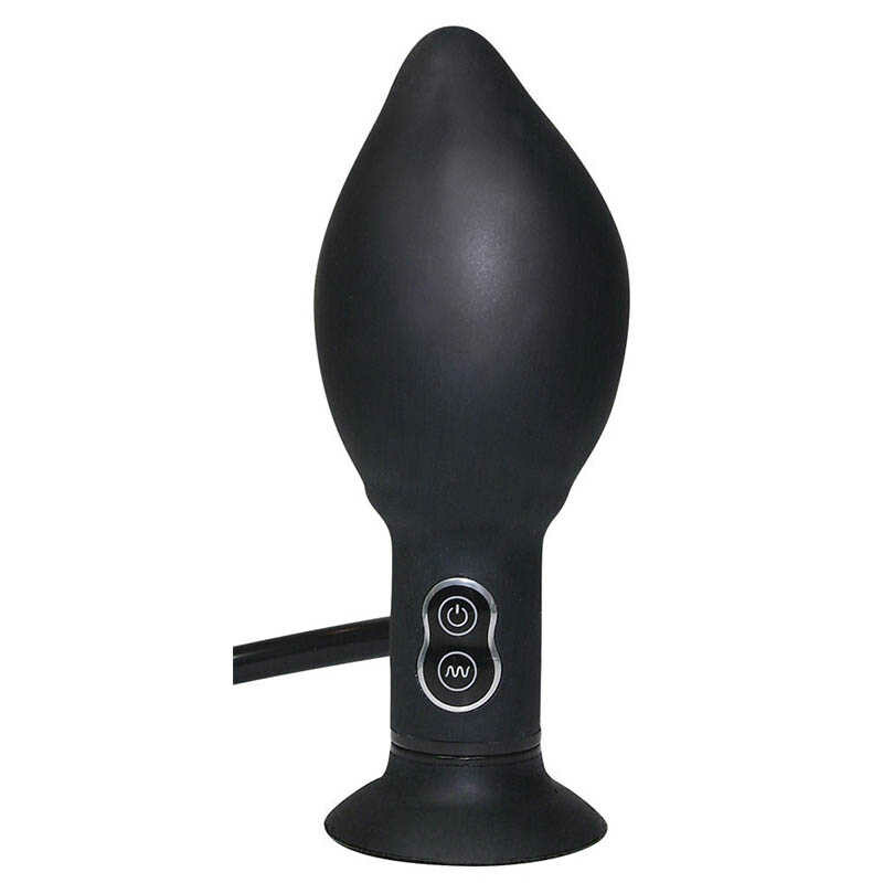 Анальна вібропробка-Розширювач " True Black Vibrating Butt Plug - Изображение 1