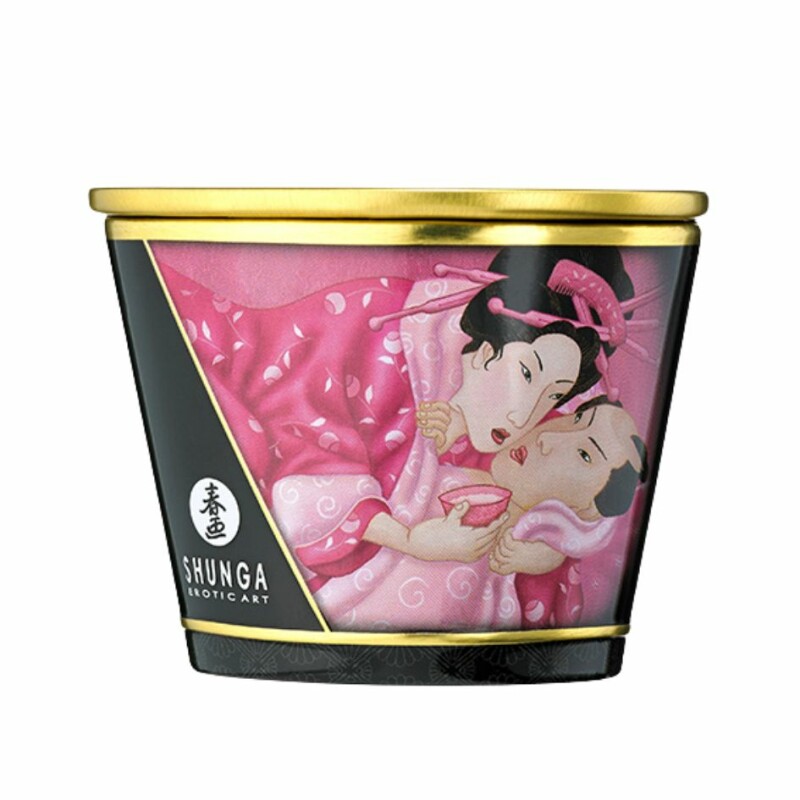 Масажна свічка Shunga Massage Candle Rose Petals соєва, 170 мл - Зображення 1