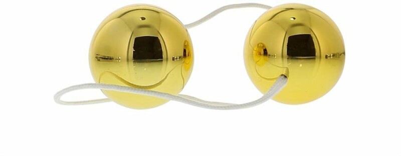 Вагінальні кульки Vibratone Duo Balls золоті, 3.5 см