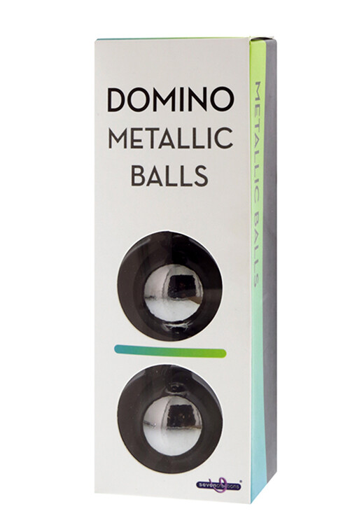 Вагінальні кульки DOMINO Metallik Black - Изображение 2