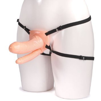 Страпон порожнистий (фаллопротез) Duble Penetrator Flesh FETISH - Зображення 6