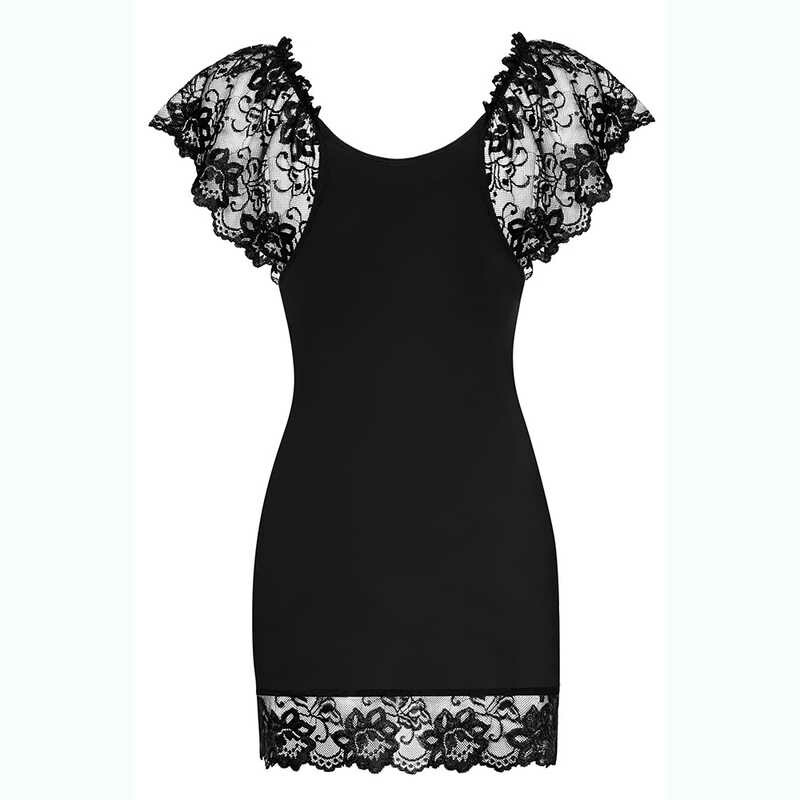 Еротична чорна сорочка з мереживом L / XL - Зображення 4