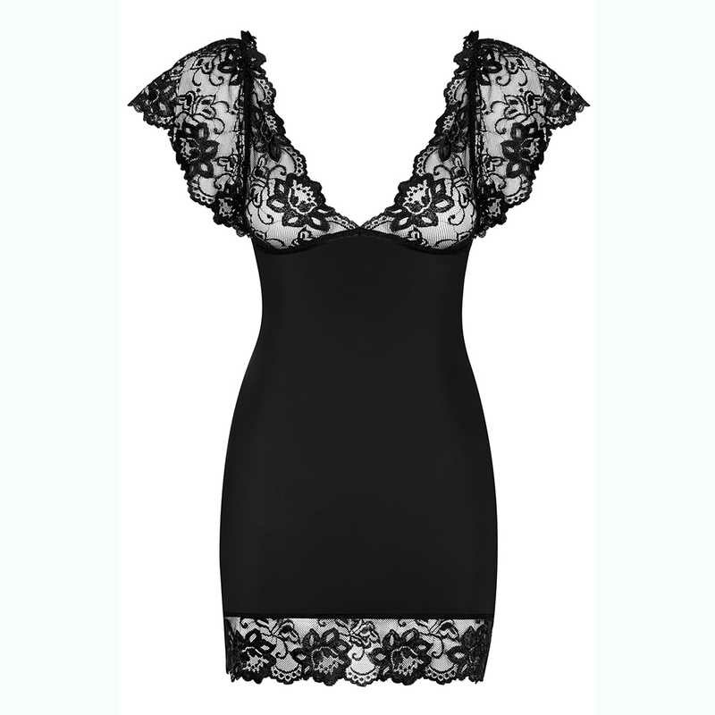 Еротична чорна сорочка з мереживом L / XL - Зображення 5