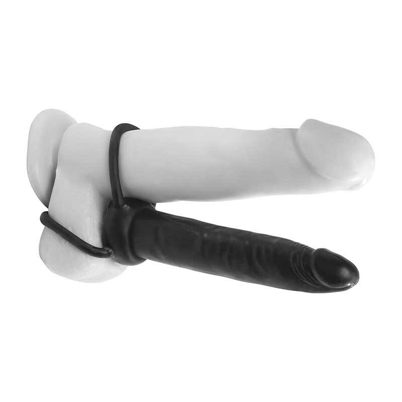 Насадка на пеніс Pipedream Anal Fantasy для подвійного проникнення, чорна, 15.5 х 2.5 см - Изображение 1