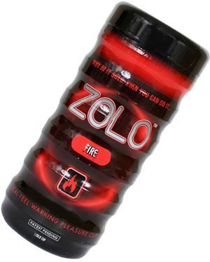 Мастурабтор у колбі Zolo Fire Cup з зігріваючим ефектом, червоно-чорний, 15.5 х 6 см