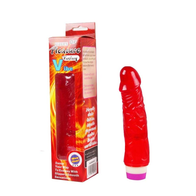 Вібратор червоний Jelly Classic Vibe Red 20 sm