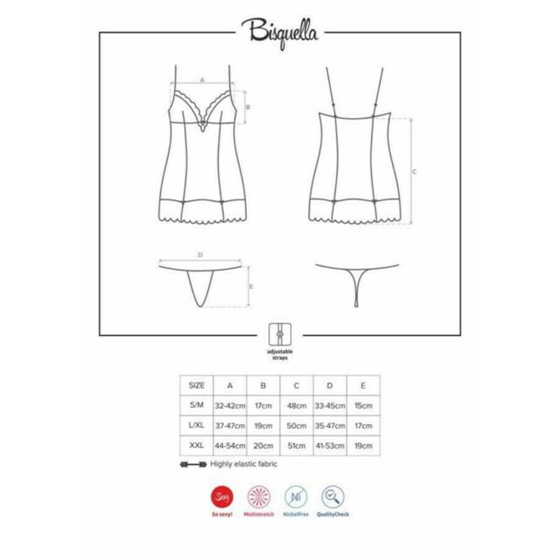 Сексуальная белая сорочка с кружевом L/XL - Изображение 5