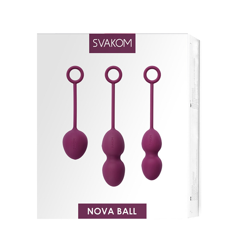 Вагінальні кульки Svakom Nova Ball зі зміщеним центром ваги, фіолетові - Зображення 7