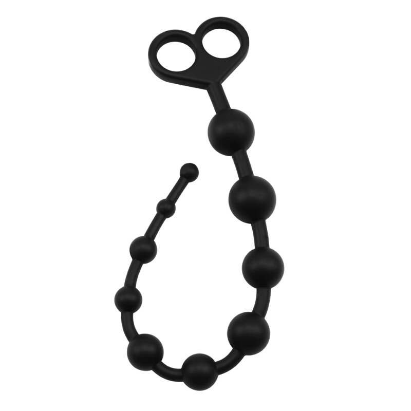 Анальне намисто Chisa Black Mont, силікон, чорні, 30 см х 2.5 см - Изображение 1