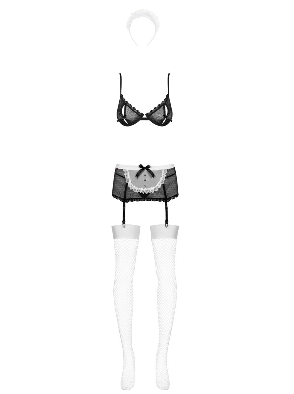 Костюм сексуальної покоївки з 5ти предметів MAIDME S / M - Зображення 8