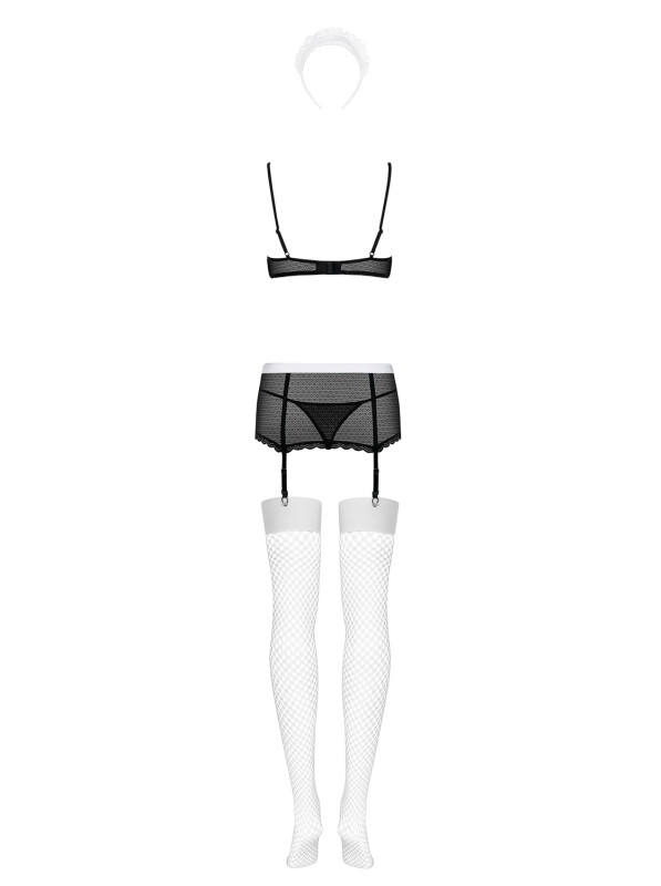Костюм сексуальної покоївки з 5ти предметів MAIDME S / M - Зображення 9
