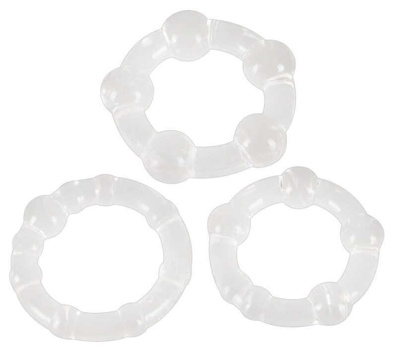 Набір ерекційних кілець Orion рельєфні, прозорі, 4 см - Зображення 1