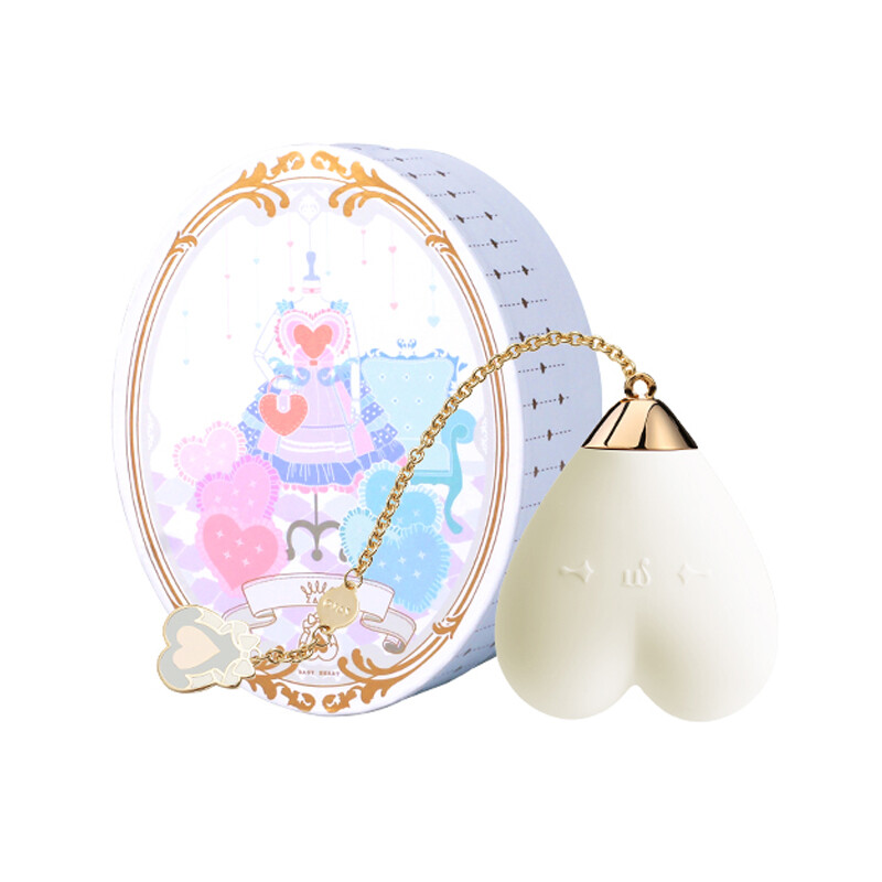 Кліторальний вібратор Baby Heart ZALO у формі серця Vanilla White