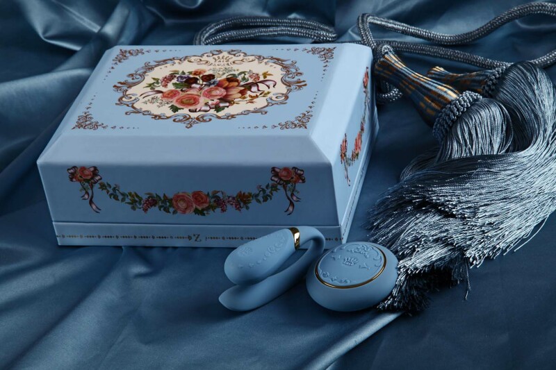 Вібратор для пар з пультом Versailles ZALO Fanfan Set, блакитний - Изображение 7