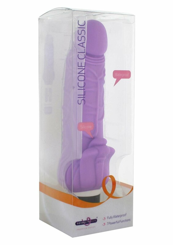 Вібратор Dream Toys Purrfect Silicone з кліторальним відростком, фіолетовий, 17.5 х 4.5 см - Зображення 1
