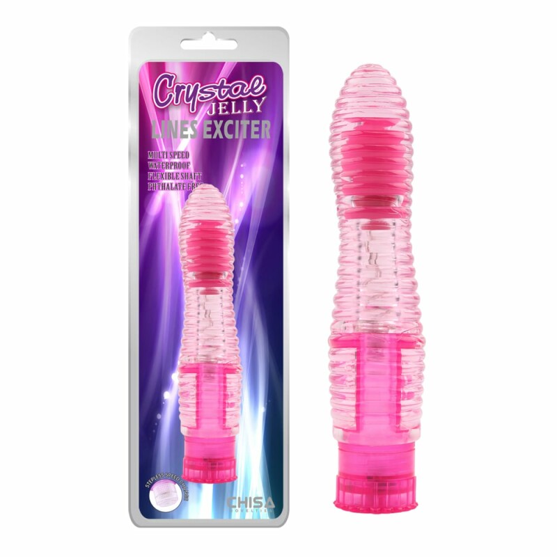 Вібратор рельєфний Chisa Jellie Lines рожевий, 16.2 х 3 см
