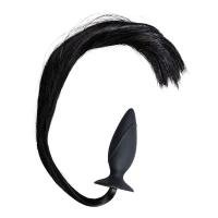 Анальна пробка You2Toys HORNY Pony з хвостом, чорна, 12.5 х 4 см - Изображение 2