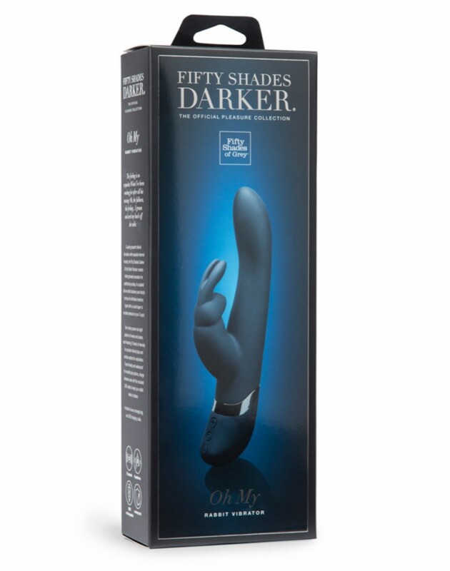Вібратор-кролик Fifty Shades Darker для точки G синій, 25 х 3.8 см - Зображення 1