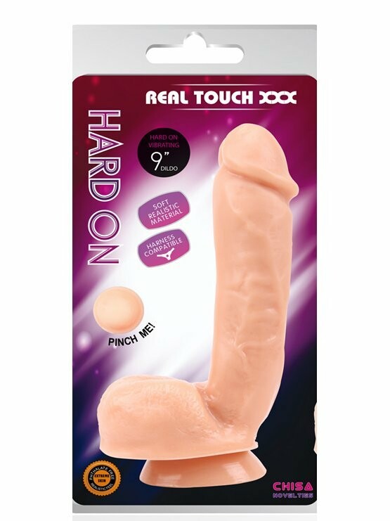 Фалоімітатор реалістичний на присосці Chisa Real Touch з мошонкою, бежевий, 22 х 4.8 см - Изображение 5