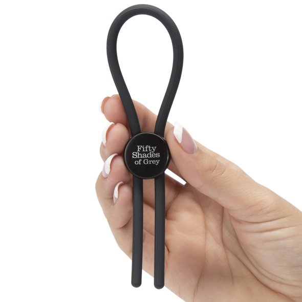 Ерекційне кільце Fifty Shades Of Grey регульоване, чорне, 8.9 см - Изображение 4