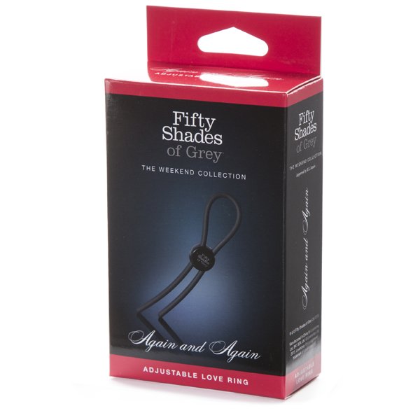 Ерекційне кільце Fifty Shades Of Grey регульоване, чорне, 8.9 см
