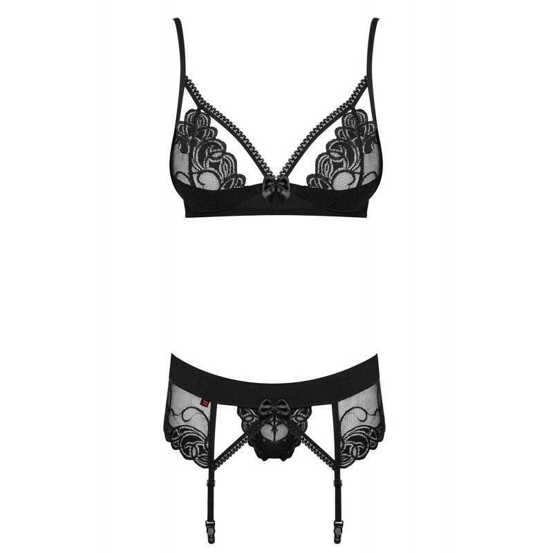 Комплект сексуальний чорний Wonderia S/M - Зображення 2
