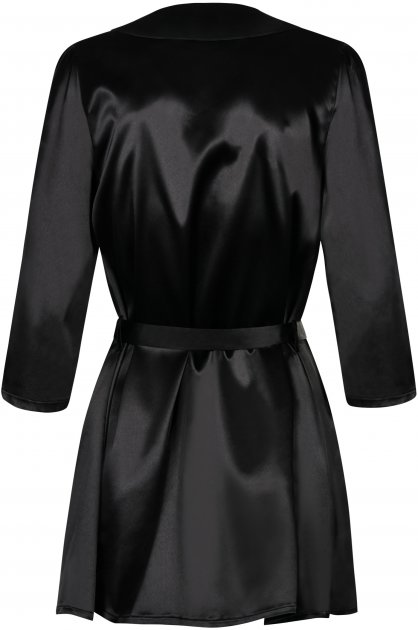 Халат чорний еротичний SATINIA S/M - Зображення 6