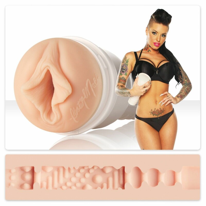 Вагина-мастурбатор в колбе, из киберкожи, Fleshlight Girls Christy Mack Attack