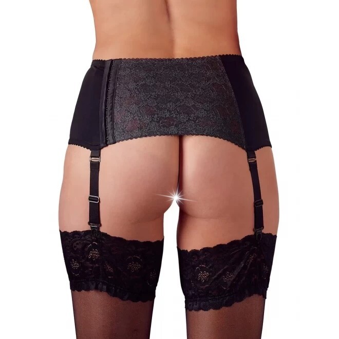 Пояс для панчіх Cottelli Collection Jarretelgordel, чорний, XXL - Изображение 3