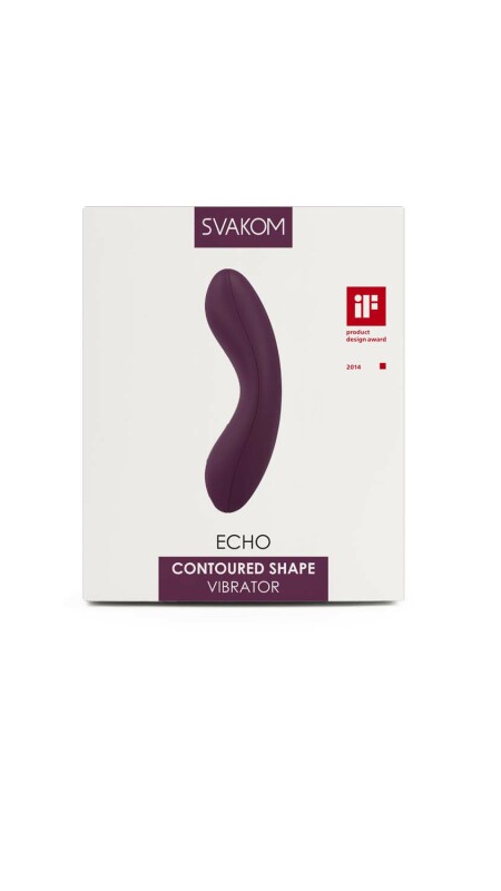 Вібратор для клітора Svakom Echo ергономічної форми, фіолетовий, 8 см - Зображення 5