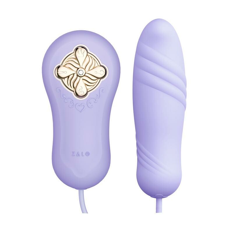 Віброяйце-пульсатор з функцією підігріву ZALO TEMPTATION, бузковий - Изображение 2