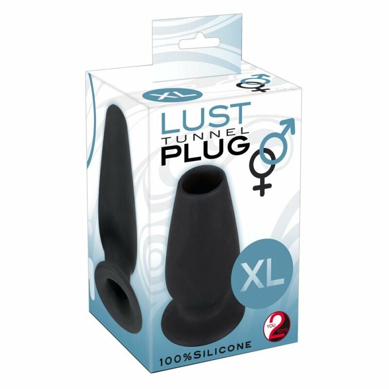 Анальна пробка тунель Orion Lust Tunnel Plug XL, силіконова, чорна, 13 х 5.9 см - Зображення 1