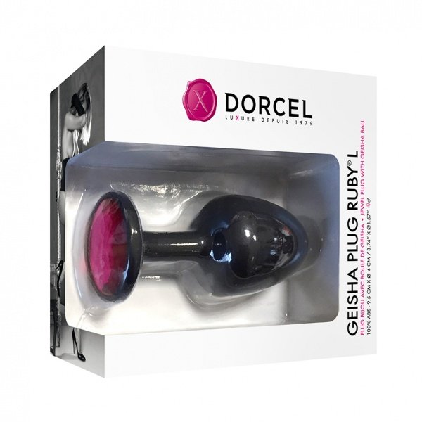 Анальна пробка з червоним кристалом Marc Dorcel Geisha Plug Diamond L - Зображення 3