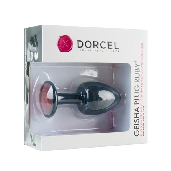 Анальна пробка з кристалом Marc Dorcel Geisha Plug Ruby M - Зображення 1